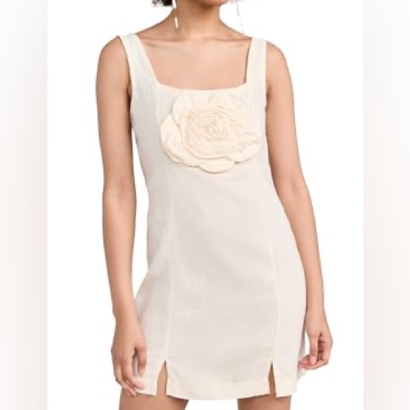 Tache Clothing  Ivory Linen Mini Dress - Picture 1 of 3
